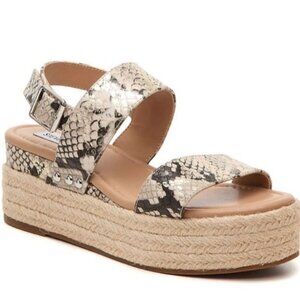 Steve Madden Fifer Espadrilles Snake Print Platform